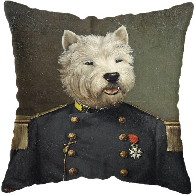 Cushion Cover - White Terrier Dog General