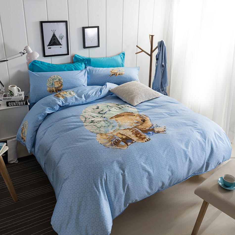puppy blue bed sheets for kids cat lover shop dog lover shop