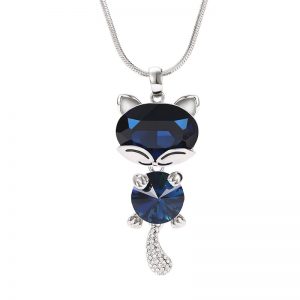 cat pendant crystal